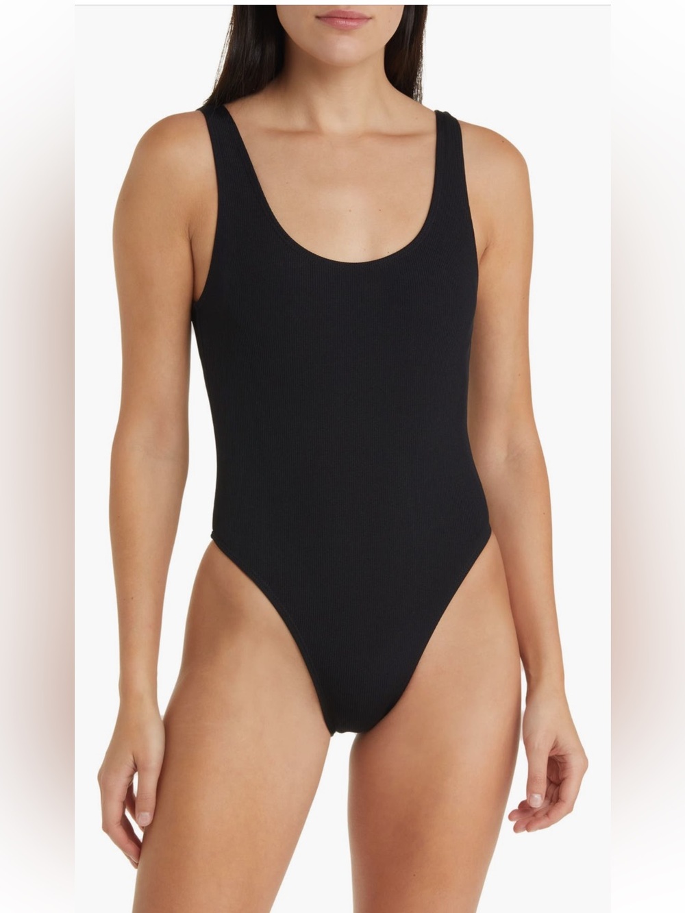 Topshop Scoop Neck One Swimsuit